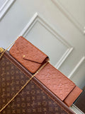 LV M82477 Louis Vuitton Pochette F¨¦licie Bag Tan