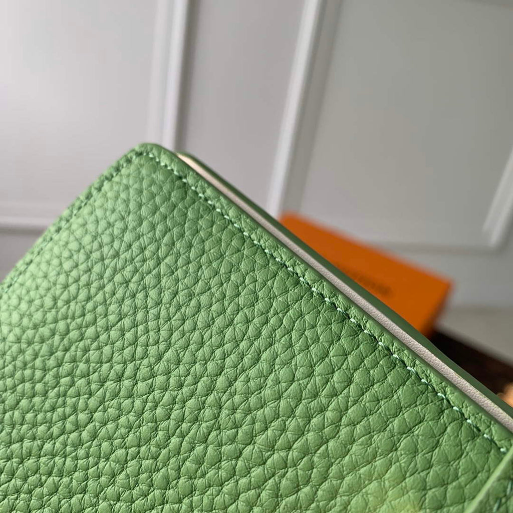 LV M82512 Louis Vuitton LV Vertical Wallet Vert Noto Green