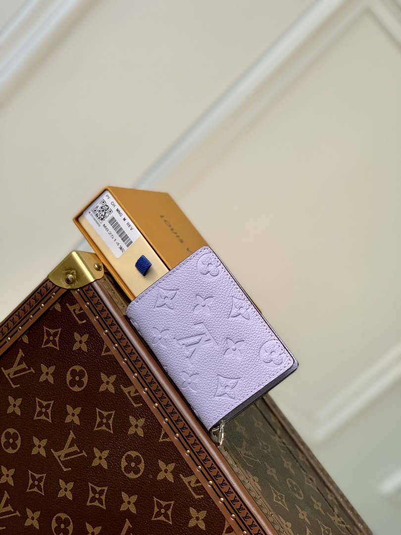 LV M82515 Louis Vuitton Cl¨¦a Wallet Monogram empreinte Purple
