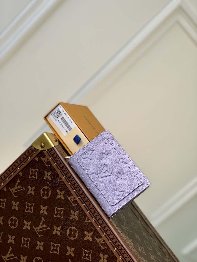 LV M82515 Louis Vuitton Cl¨¦a Wallet Monogram empreinte Purple