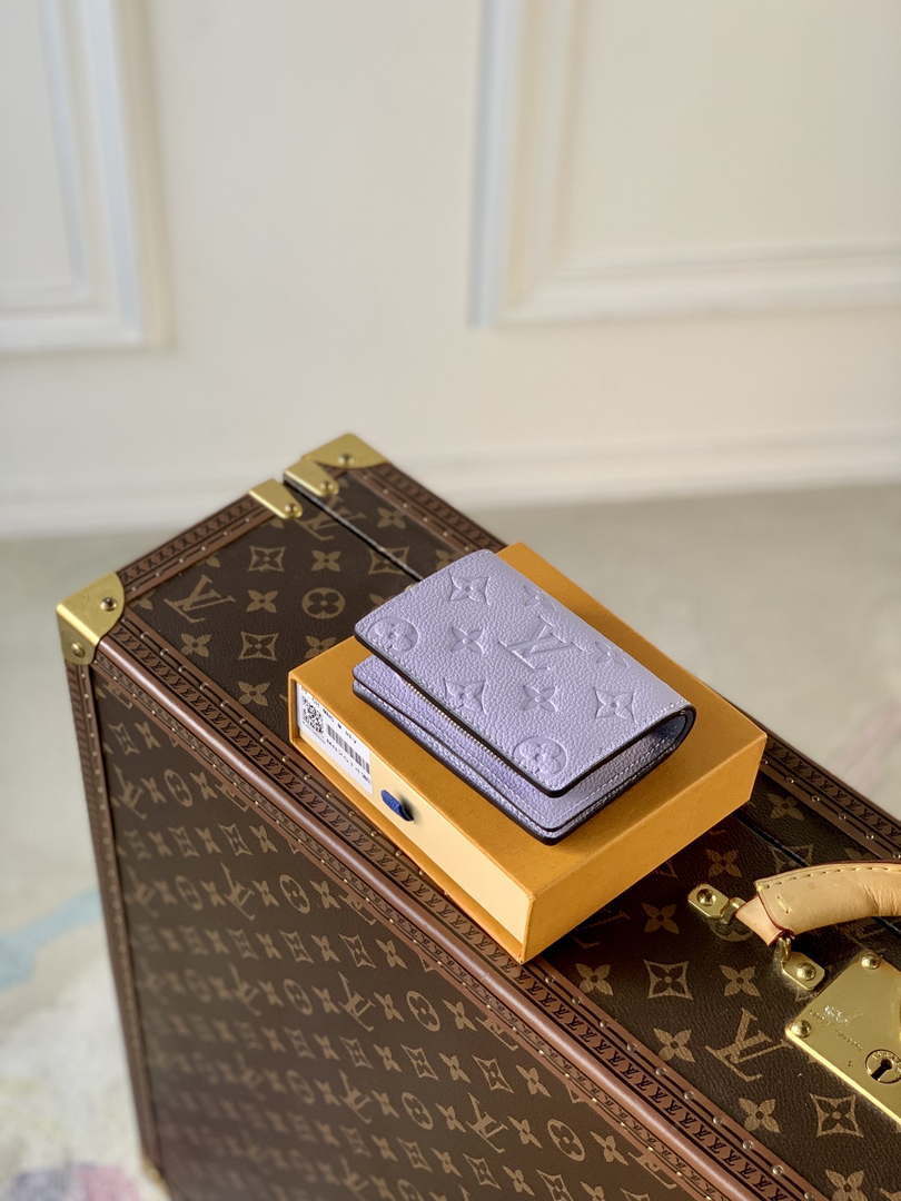 LV M82515 Louis Vuitton Cl¨¦a Wallet Monogram empreinte Purple