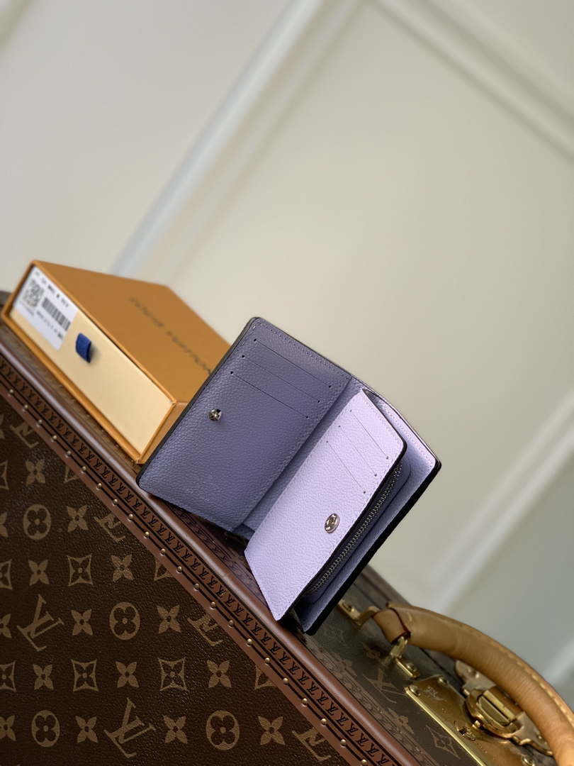 LV M82515 Louis Vuitton Cl¨¦a Wallet Monogram empreinte Purple