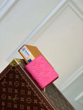 LV M82514 Louis Vuitton Cl¨¦a Wallet Monogram empreinte Rose Red