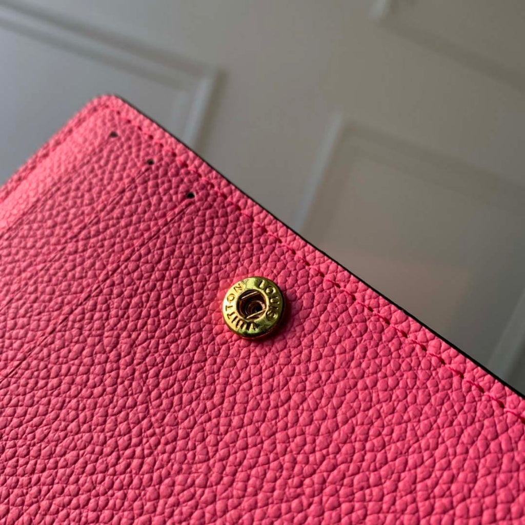 LV M82514 Louis Vuitton Cl¨¦a Wallet Monogram empreinte Rose Red