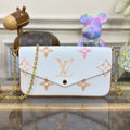 LV M82520 Louis Vuitton Felicie Pochette Monogram Empreinte Bag Beige - Default Title - View 1