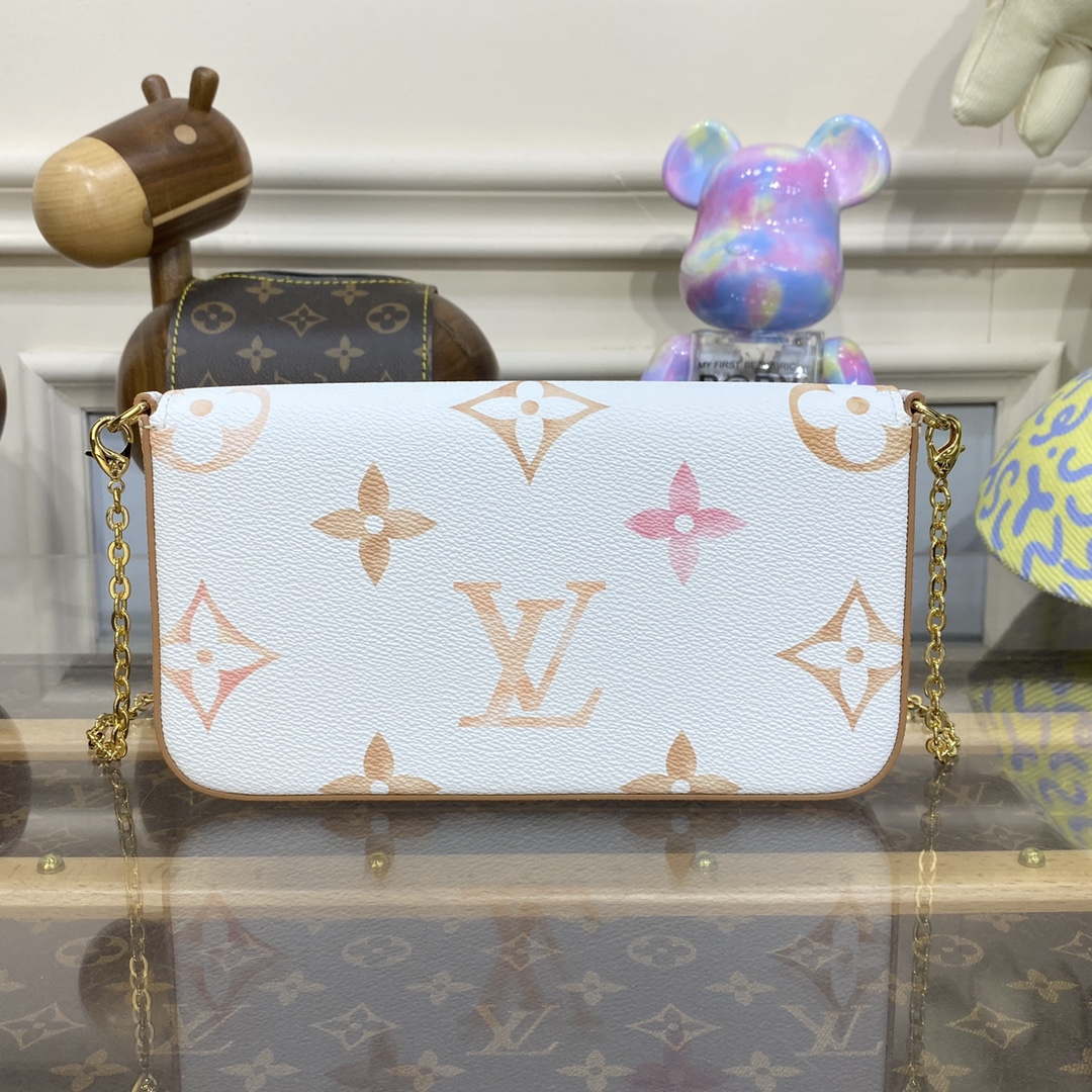 LV M82520 Louis Vuitton Felicie Pochette Monogram Empreinte Bag Beige - Default Title - View 2
