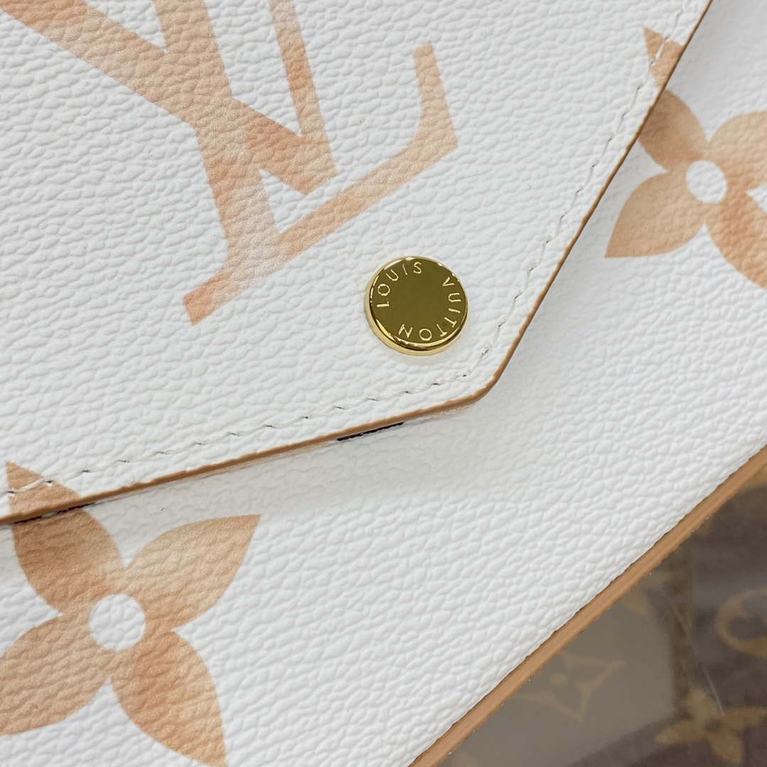 LV M82520 Louis Vuitton Felicie Pochette Monogram Empreinte Bag Beige - Default Title - View 5