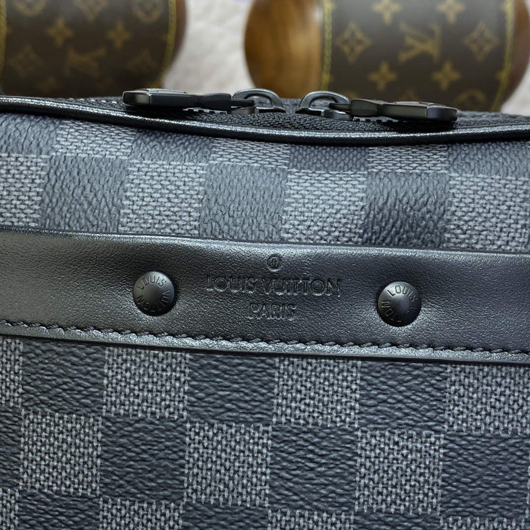 LV M82542 Louis Vuitton Nano Alpha Bag Black grid - Default Title - View 5