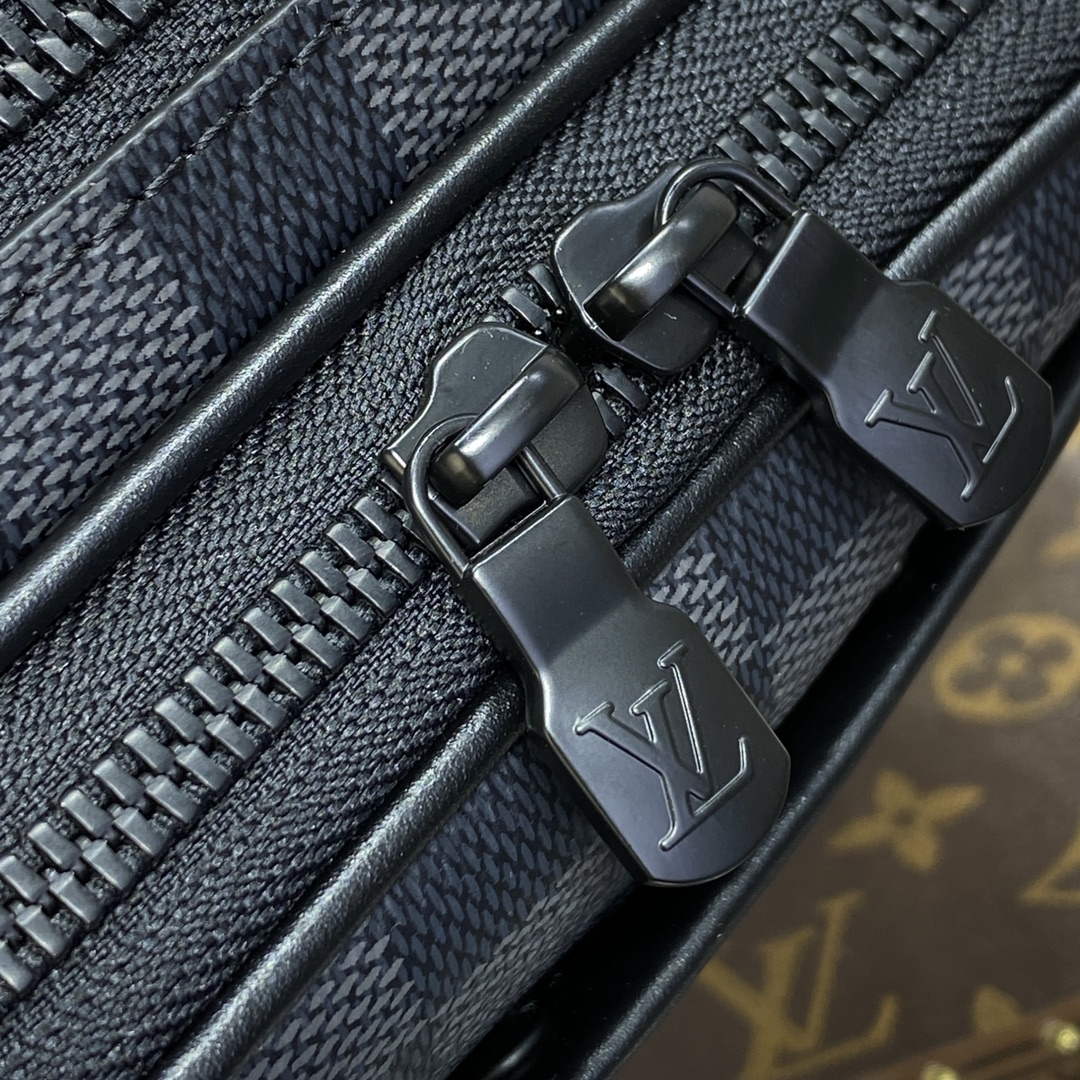 LV M82542 Louis Vuitton Nano Alpha Bag Black grid - Default Title - View 6
