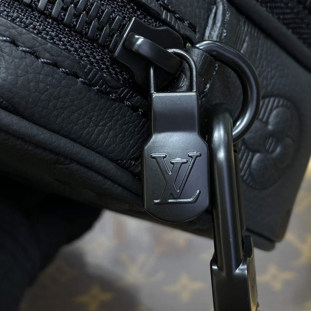 LV M82544 Louis Vuitton Nano Alpha Bag Black embossing