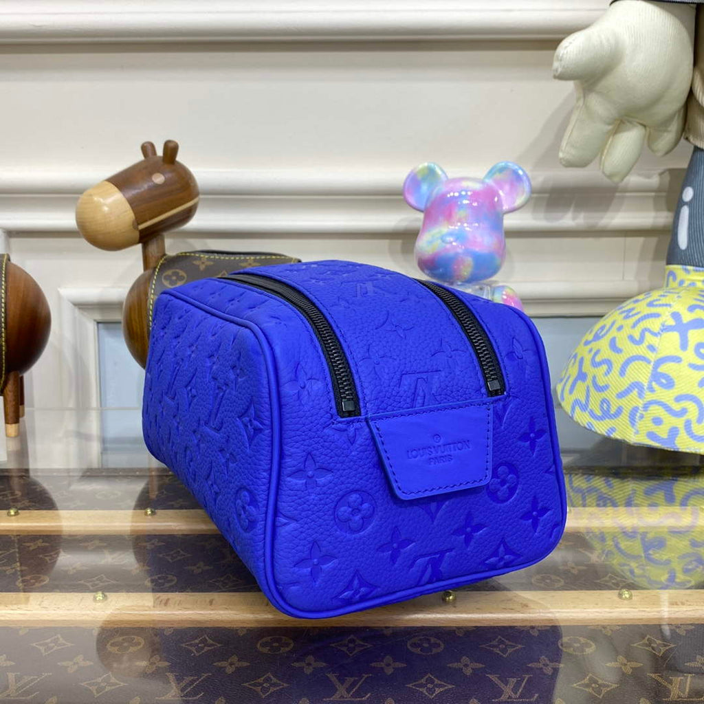 LV M82576 Louis Vuitton Dopp Kit Bag Racing Blue