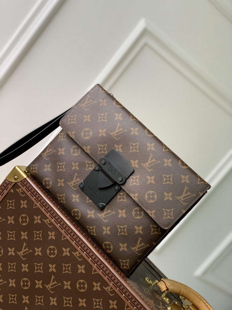 LV M82598 Louis Vuitton Pochette S-Lock Brown - Default Title - View 1