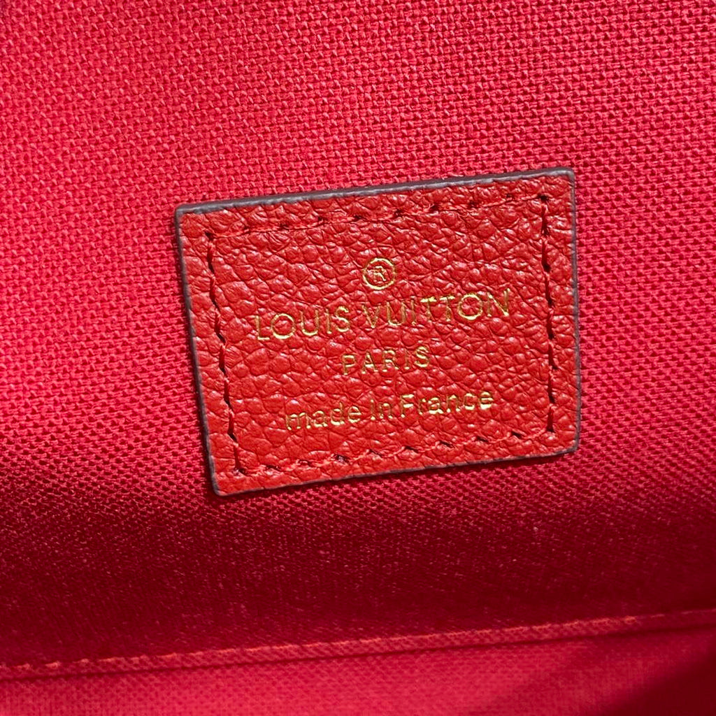 LV M82607 Louis Vuitton Felicie Pochette Monogram Empreinte Bag Red