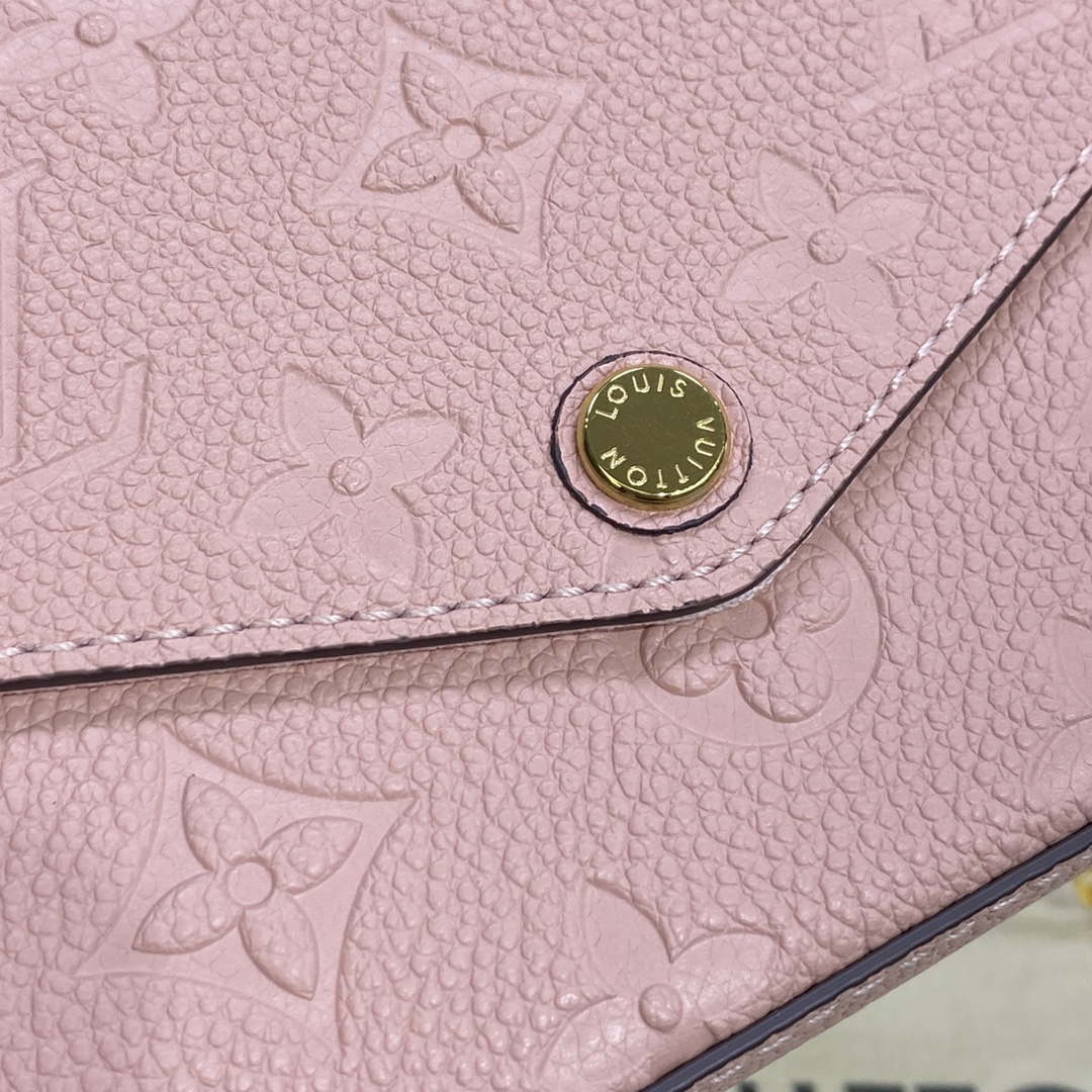 LV M82608 Louis Vuitton Felicie Pochette Monogram Empreinte Bag Rose Pink - Default Title - View 6