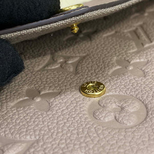 LV M82609 Louis Vuitton Felicie Pochette Monogram Empreinte Bag Tourterelle Beige - Default Title - View 7