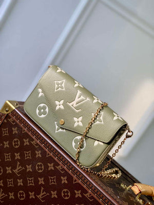 LV M82610 Louis Vuitton F¨¦licie Pochette Bag Grass green - Default Title - View 2