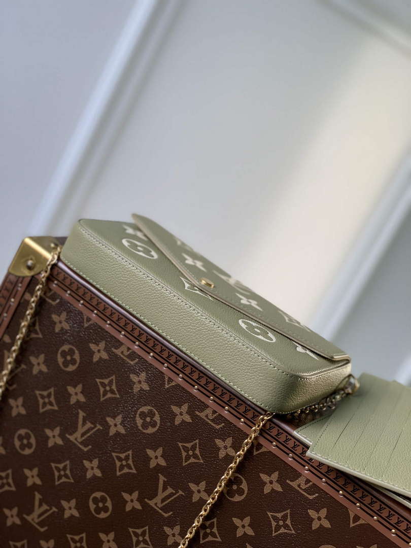 LV M82610 Louis Vuitton F¨¦licie Pochette Bag Grass green - Default Title - View 9