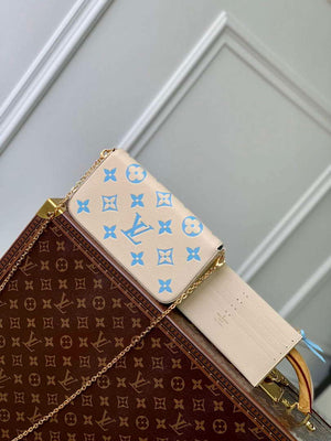LV M82610 Louis Vuitton Pochette F¨¦licie Bag Blue - Default Title - View 2