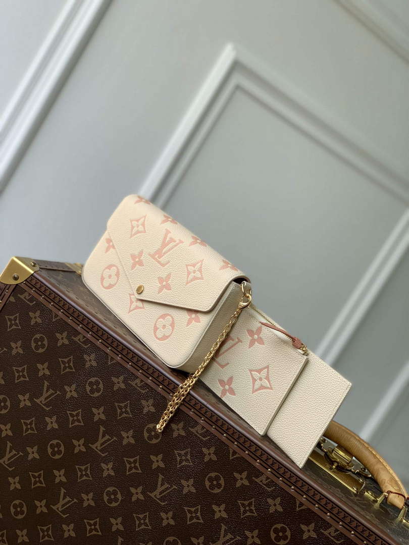 LV M82610 Louis Vuitton Pochette F¨¦licie Bag Pink