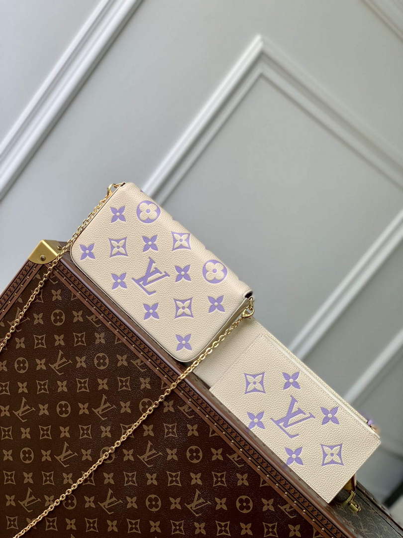 LV M82610 Louis Vuitton Pochette F¨¦licie Bag Taro Purple - Default Title - View 2