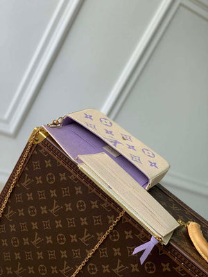 LV M82610 Louis Vuitton Pochette F¨¦licie Bag Taro Purple - Default Title - View 8