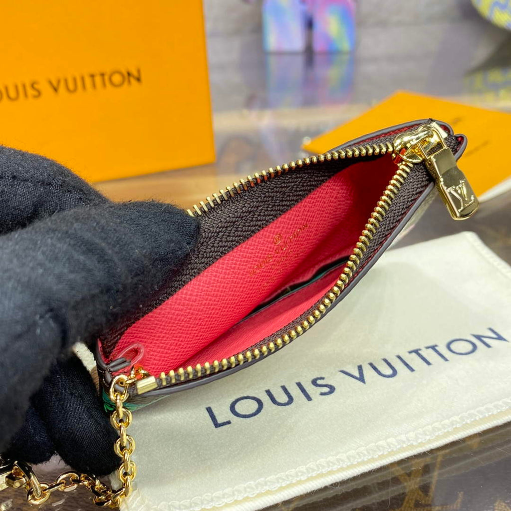 LV M82615 Louis Vuitton Key Pouch Dragon Fruit Pink