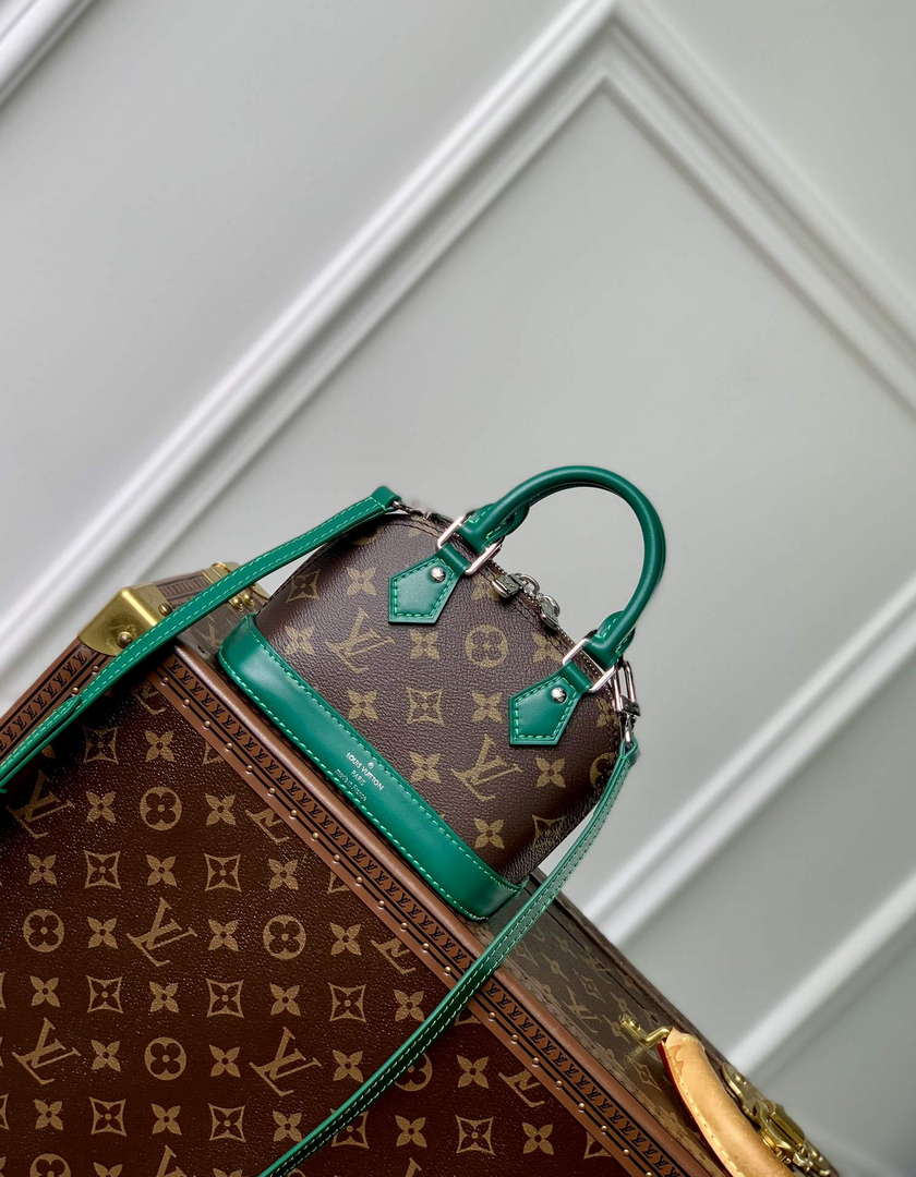 LV M82717 Louis Vuitton Nano Alma Bag Green - Default Title - View 1
