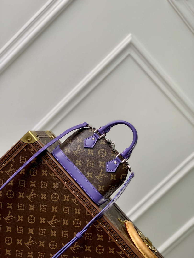 LV M82717 Louis Vuitton Nano Alma Bag Purple - Default Title - View 3