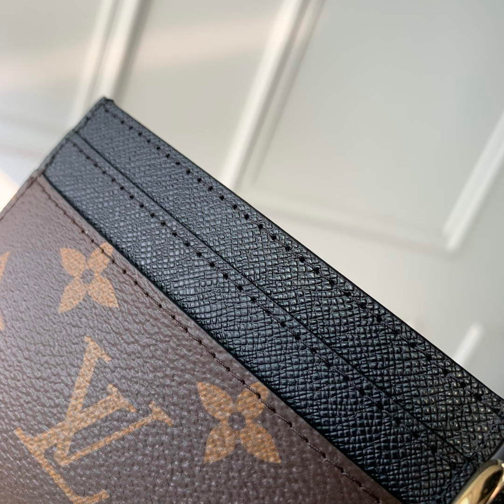 LV M82739 Louis Vuitton LV Charms Card Holder Black