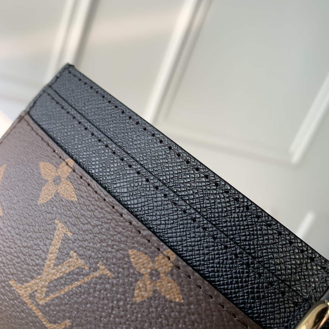 LV M82739 Louis Vuitton LV Charms Card Holder Black
