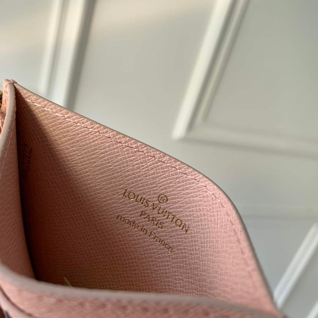 LV M82739 Louis Vuitton LV Charms Card Holder Rose Ballerine Pink
