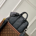 LV M82770 Louis Vuitton Nano Porte Documents Voyage Bag Black leather - Default Title - View 1