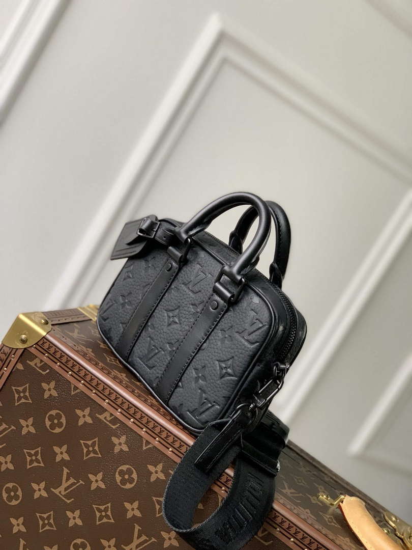 LV M82770 Louis Vuitton Nano Porte Documents Voyage Bag Black leather - Default Title - View 2