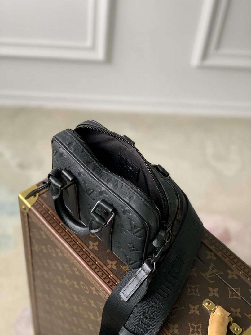 LV M82770 Louis Vuitton Nano Porte Documents Voyage Bag Black leather - Default Title - View 8
