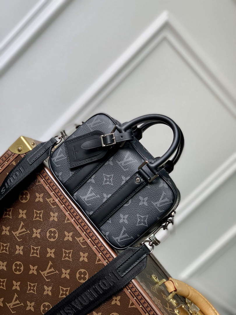 LV M82770 Louis Vuitton Nano Porte Documents Voyage Bag Black - Default Title - View 1