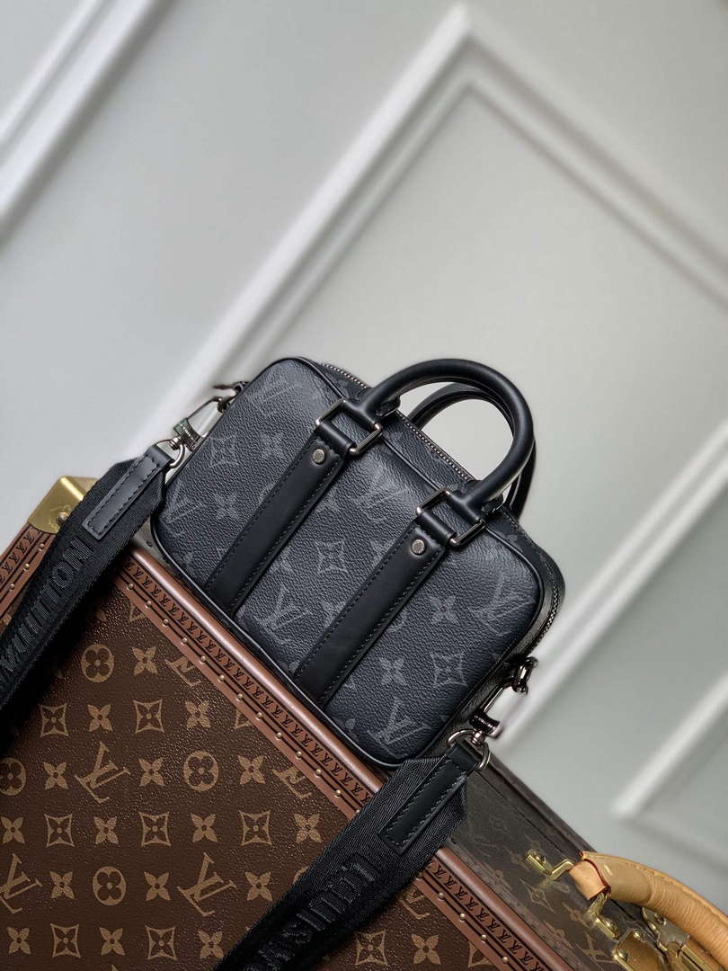 LV M82770 Louis Vuitton Nano Porte Documents Voyage Bag Black - Default Title - View 2