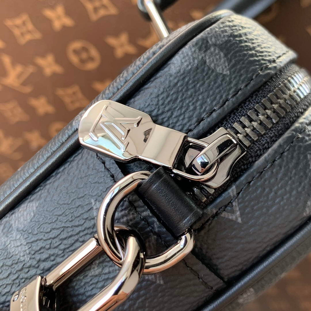 LV M82770 Louis Vuitton Nano Porte Documents Voyage Bag Black