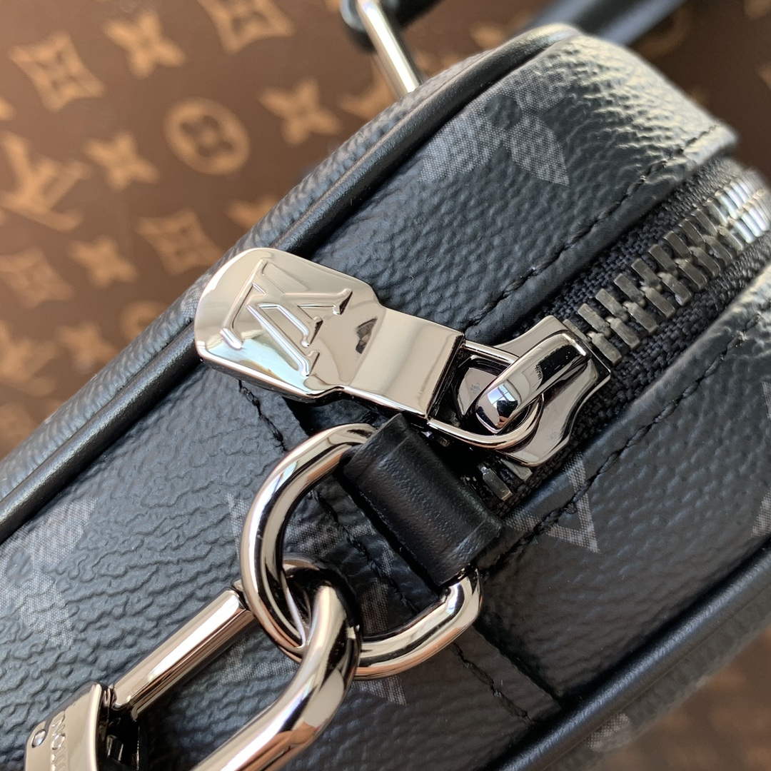 LV M82770 Louis Vuitton Nano Porte Documents Voyage Bag Black - Default Title - View 7