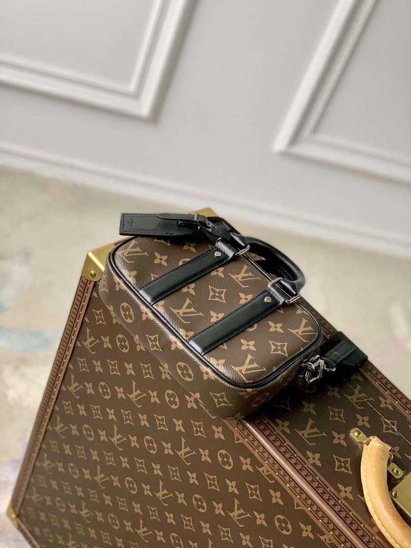 LV M82770 Louis Vuitton Nano Porte Documents Voyage Bag Brown - Default Title - View 4