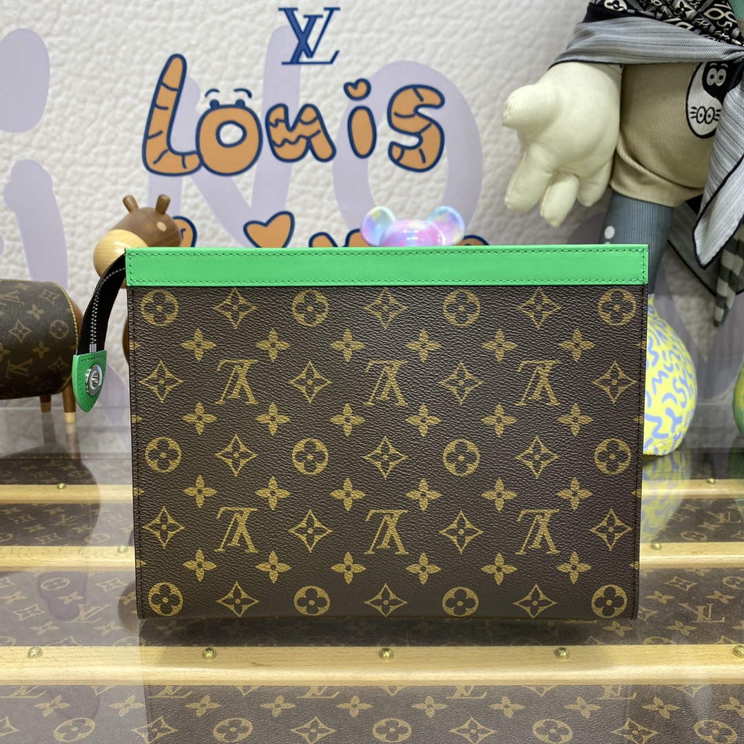LV M82854 Louis Vuitton Pochette Voyage MM Bag Green - Default Title - View 2