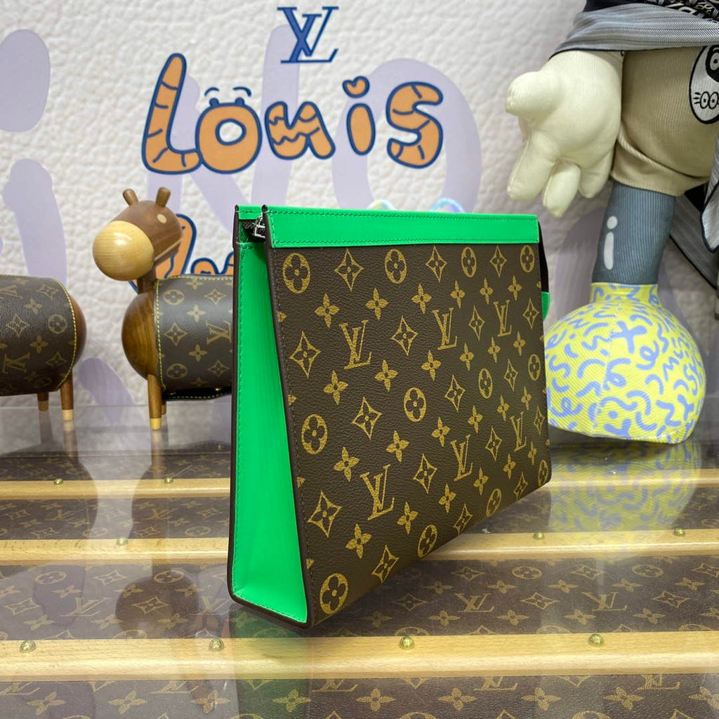 LV M82854 Louis Vuitton Pochette Voyage MM Bag Green