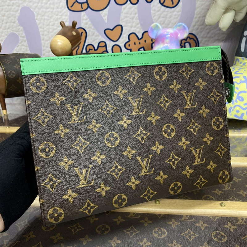 LV M82854 Louis Vuitton Pochette Voyage MM Bag Green - Default Title - View 5