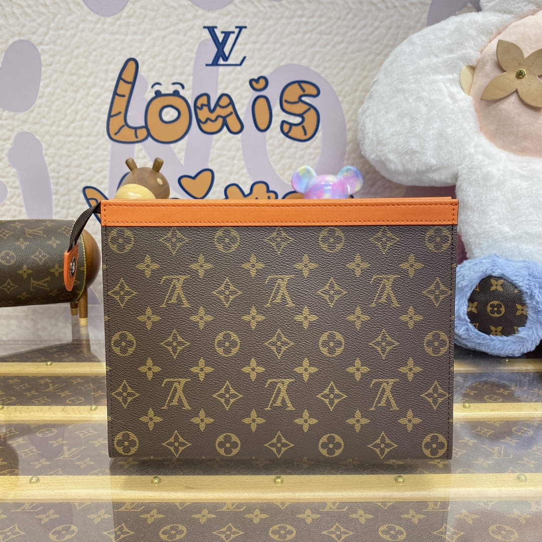 LV M82855 Louis Vuitton Pochette Voyage MM Bag Orange - Default Title - View 2