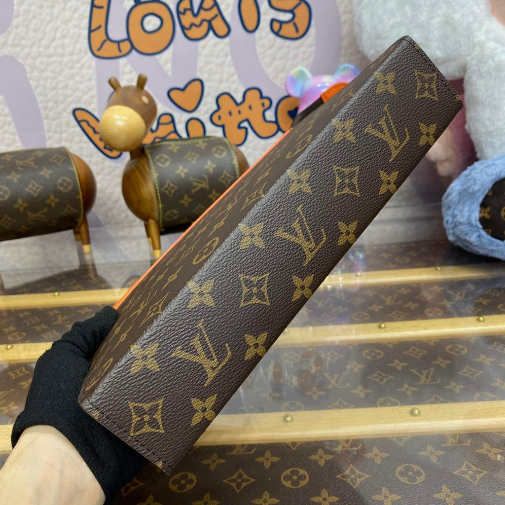 LV M82855 Louis Vuitton Pochette Voyage MM Bag Orange