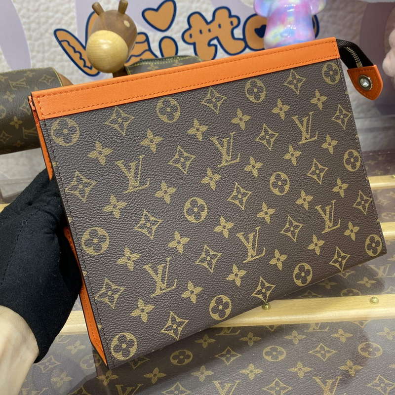 LV M82855 Louis Vuitton Pochette Voyage MM Bag Orange - Default Title - View 5