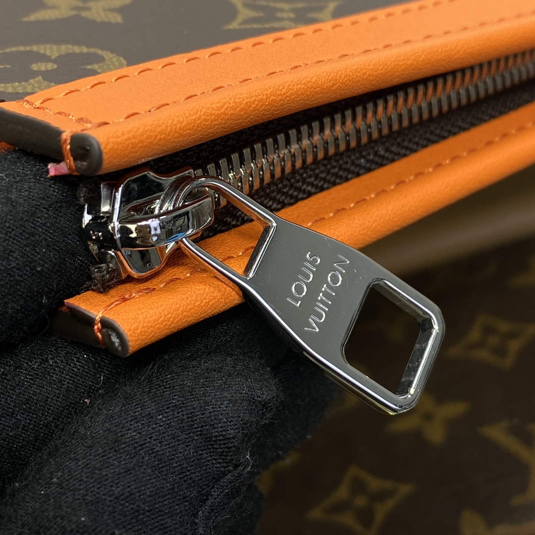 LV M82855 Louis Vuitton Pochette Voyage MM Bag Orange - Default Title - View 6