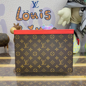 LV M82857 Louis Vuitton Pochette Voyage MM Bag Red - Default Title - View 1