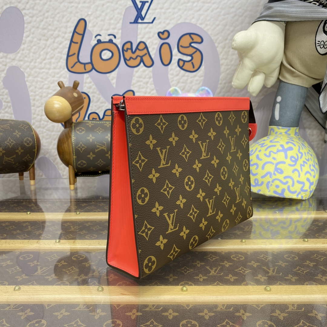 LV M82857 Louis Vuitton Pochette Voyage MM Bag Red - Default Title - View 3