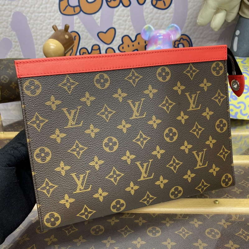 LV M82857 Louis Vuitton Pochette Voyage MM Bag Red - Default Title - View 5