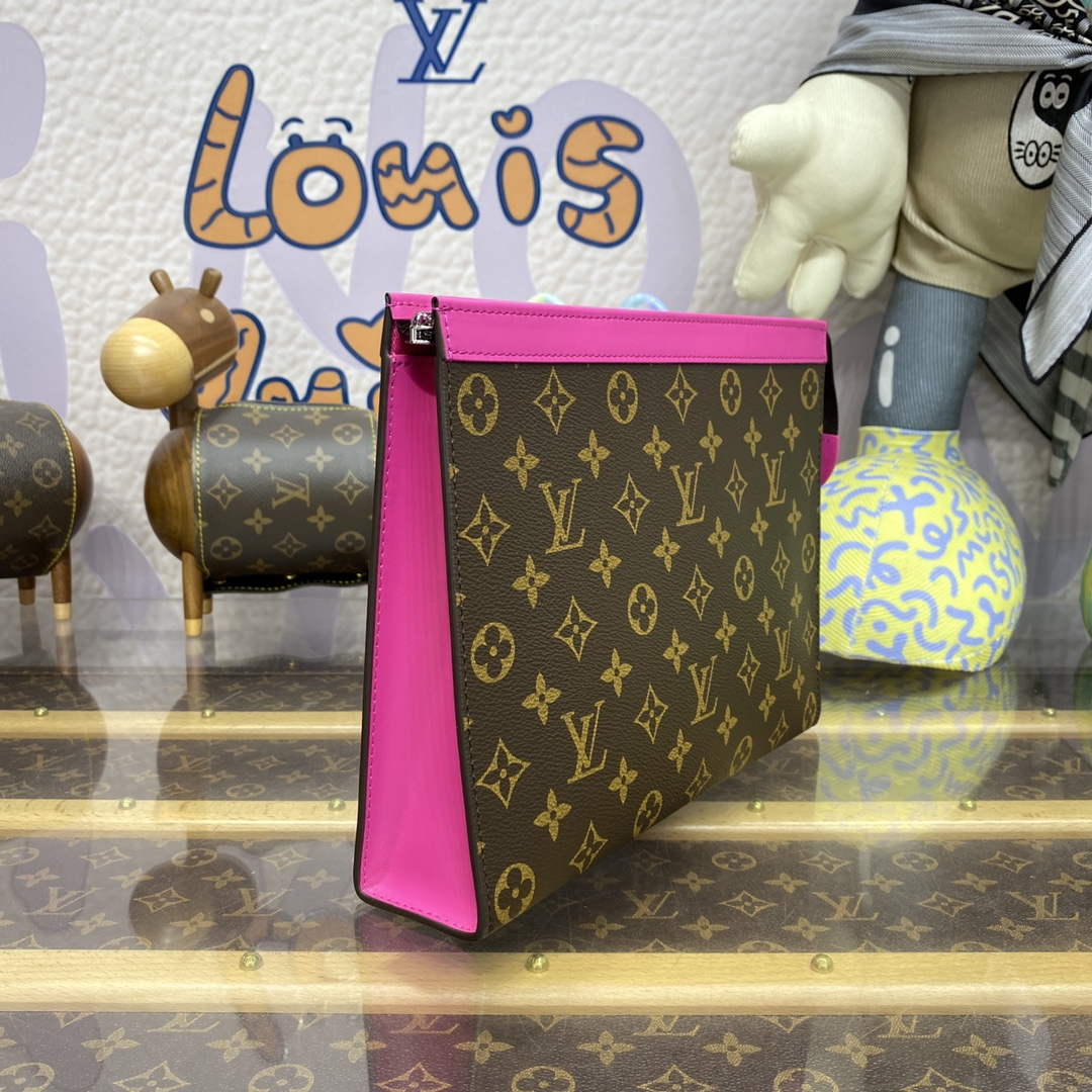 LV M82858 Louis Vuitton Pochette Voyage MM Bag Pink - Default Title - View 3